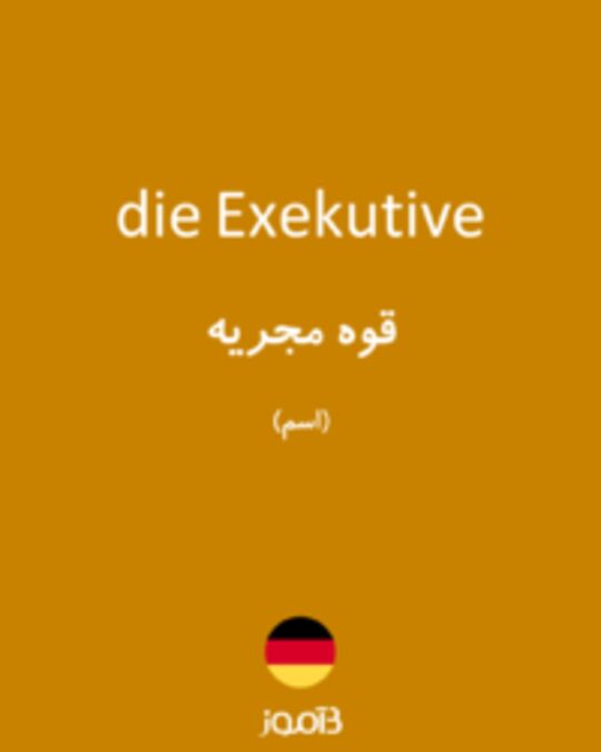  تصویر die Exekutive - دیکشنری انگلیسی بیاموز