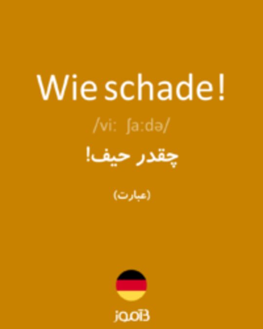  تصویر Wie schade! - دیکشنری انگلیسی بیاموز