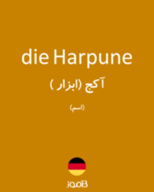  تصویر die Harpune - دیکشنری انگلیسی بیاموز