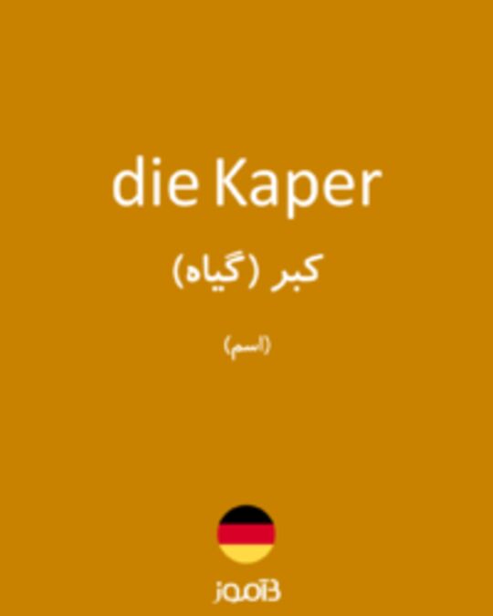  تصویر die Kaper - دیکشنری انگلیسی بیاموز