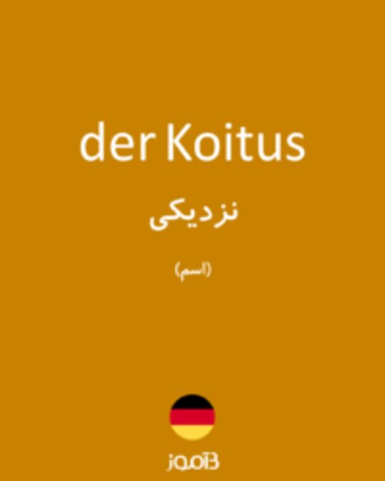  تصویر der Koitus - دیکشنری انگلیسی بیاموز