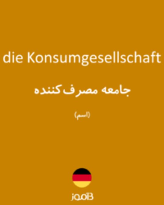  تصویر die Konsumgesellschaft - دیکشنری انگلیسی بیاموز