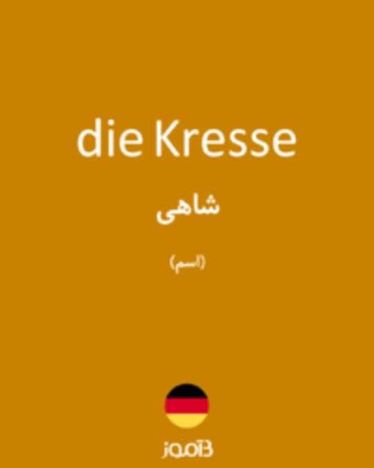  تصویر die Kresse - دیکشنری انگلیسی بیاموز