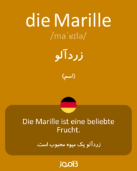  تصویر die Marille - دیکشنری انگلیسی بیاموز