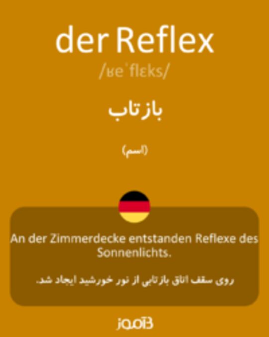  تصویر der Reflex - دیکشنری انگلیسی بیاموز