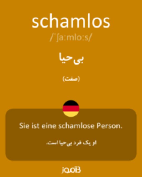  تصویر schamlos - دیکشنری انگلیسی بیاموز