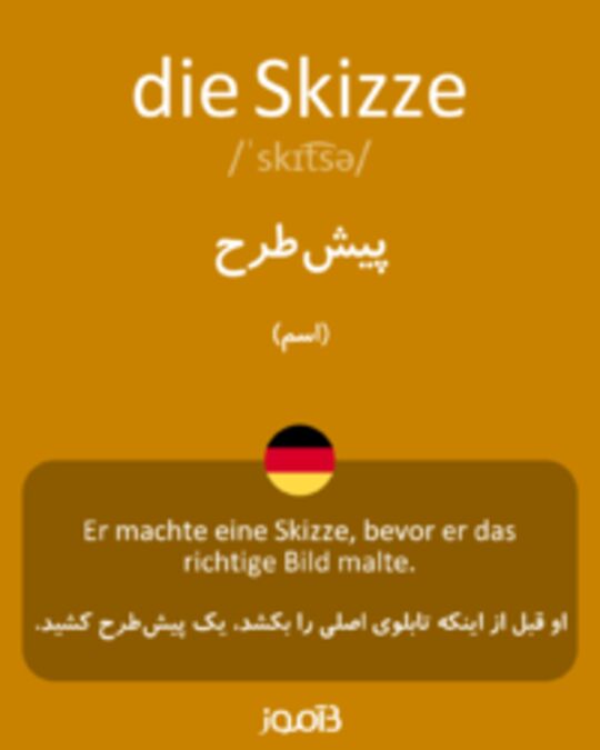  تصویر die Skizze - دیکشنری انگلیسی بیاموز