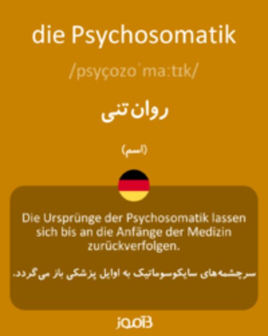  تصویر die Psychosomatik - دیکشنری انگلیسی بیاموز