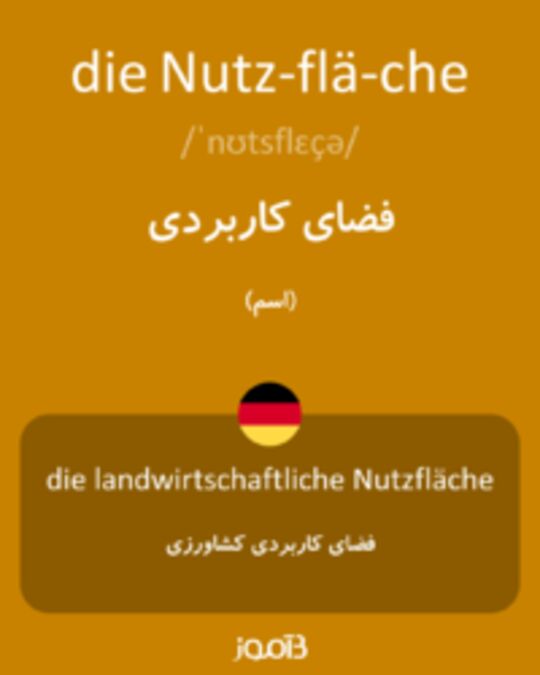  تصویر die Nutz­flä­che - دیکشنری انگلیسی بیاموز