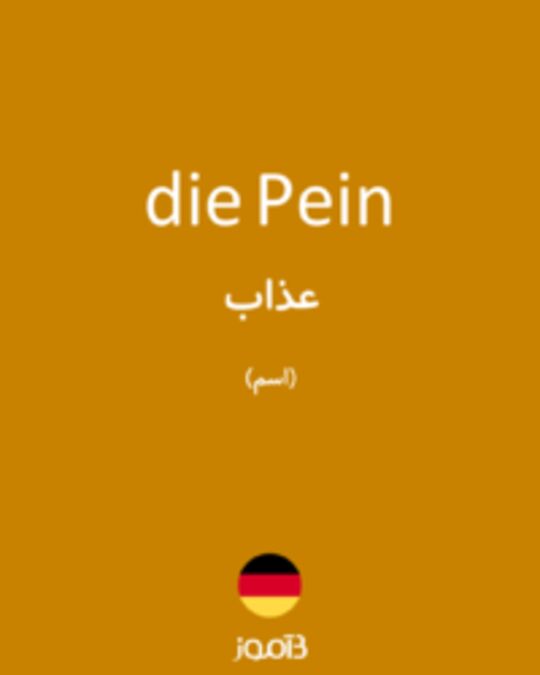  تصویر die Pein - دیکشنری انگلیسی بیاموز