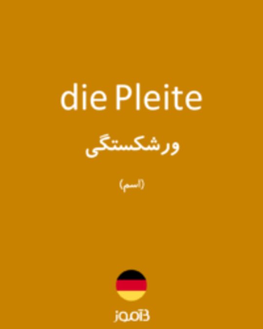  تصویر die Pleite - دیکشنری انگلیسی بیاموز