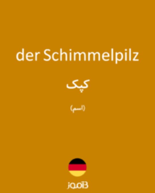  تصویر der Schimmelpilz - دیکشنری انگلیسی بیاموز