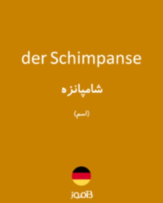  تصویر der Schimpanse - دیکشنری انگلیسی بیاموز