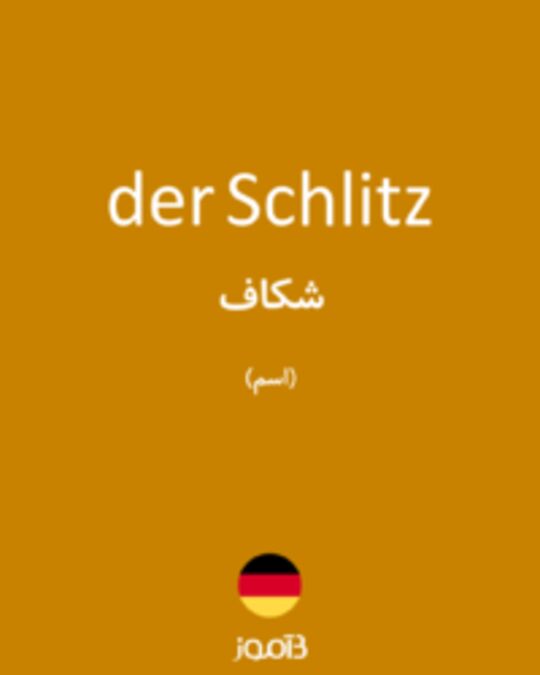  تصویر der Schlitz - دیکشنری انگلیسی بیاموز