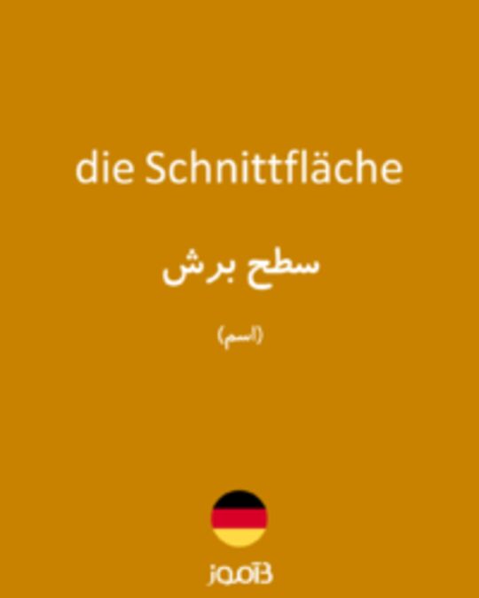  تصویر die Schnittfläche - دیکشنری انگلیسی بیاموز