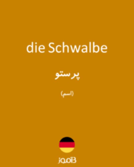  تصویر die Schwalbe - دیکشنری انگلیسی بیاموز