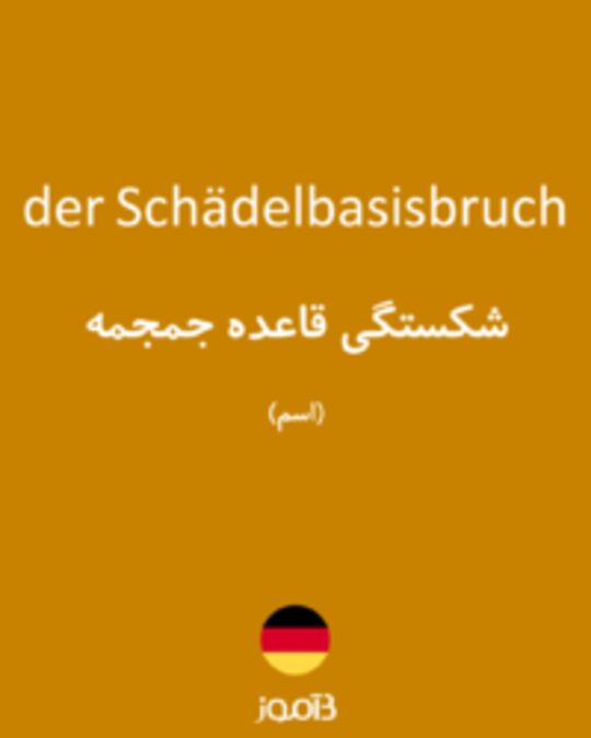  تصویر der Schädelbasisbruch - دیکشنری انگلیسی بیاموز