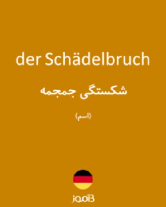  تصویر der Schädelbruch - دیکشنری انگلیسی بیاموز