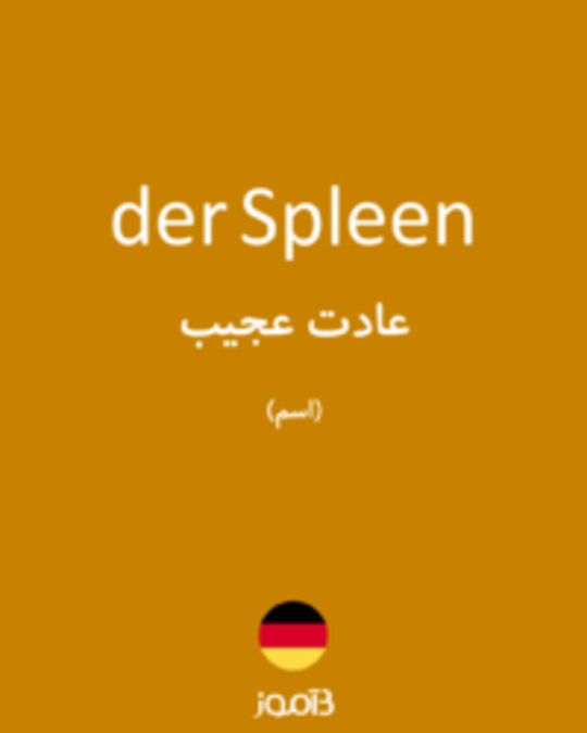  تصویر der Spleen - دیکشنری انگلیسی بیاموز