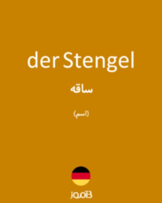  تصویر der Stengel - دیکشنری انگلیسی بیاموز