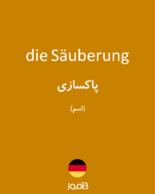  تصویر die Säuberung - دیکشنری انگلیسی بیاموز