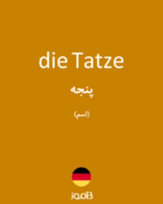  تصویر die Tatze - دیکشنری انگلیسی بیاموز