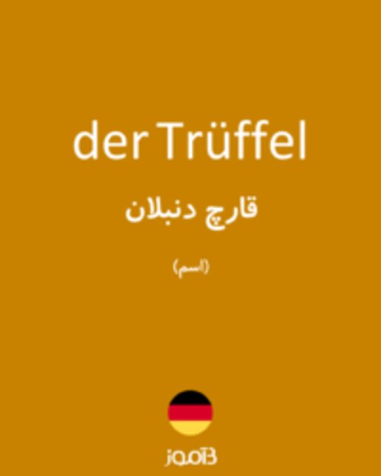  تصویر der Trüffel - دیکشنری انگلیسی بیاموز