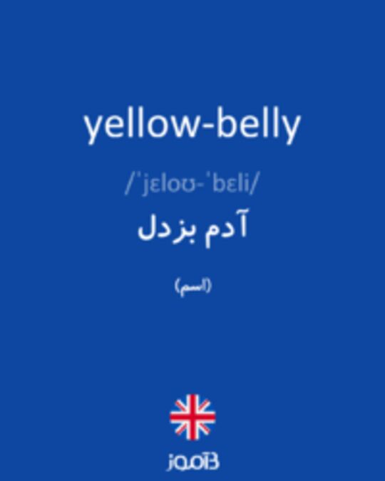 تصویر yellow-belly - دیکشنری انگلیسی بیاموز