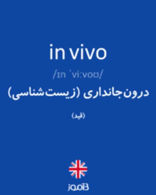  تصویر in vivo - دیکشنری انگلیسی بیاموز