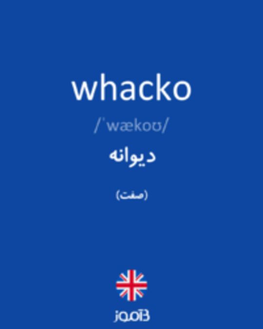  تصویر whacko - دیکشنری انگلیسی بیاموز