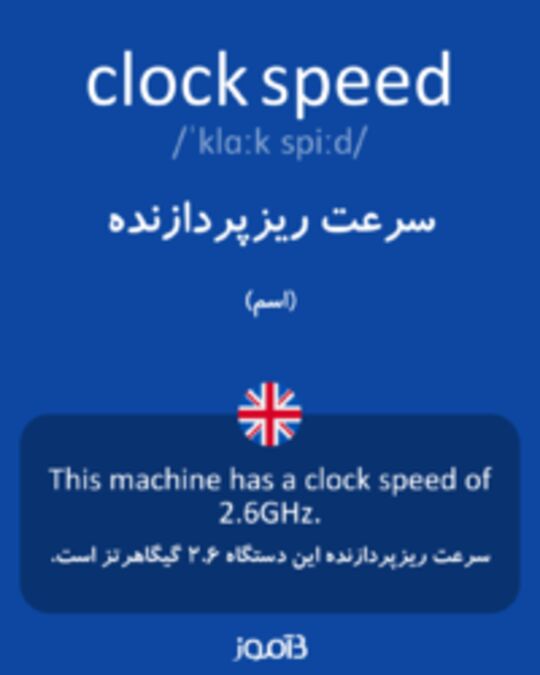  تصویر clock speed - دیکشنری انگلیسی بیاموز