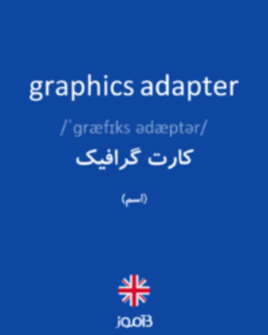  تصویر graphics adapter - دیکشنری انگلیسی بیاموز