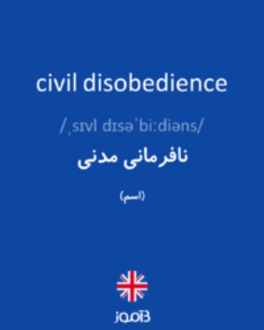  تصویر civil disobedience - دیکشنری انگلیسی بیاموز