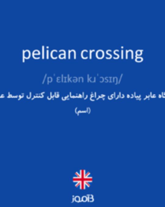  تصویر pelican crossing - دیکشنری انگلیسی بیاموز