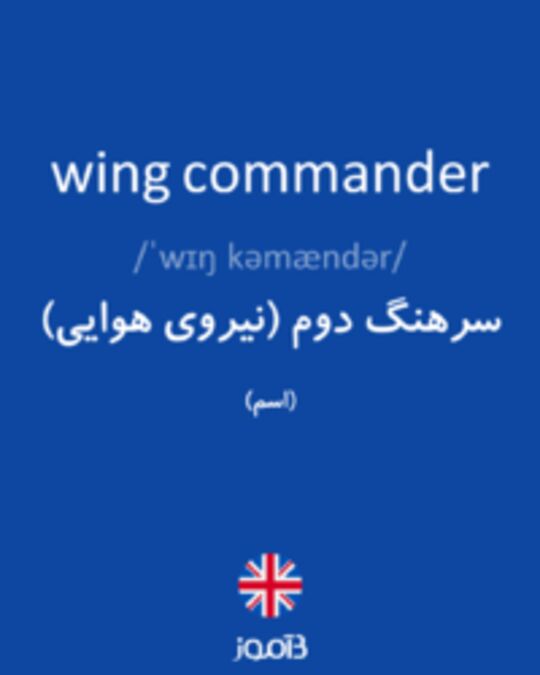  تصویر wing commander - دیکشنری انگلیسی بیاموز