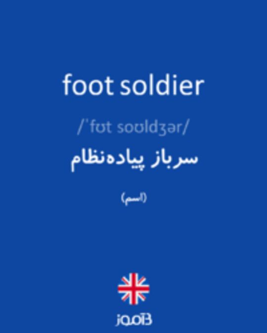  تصویر foot soldier - دیکشنری انگلیسی بیاموز