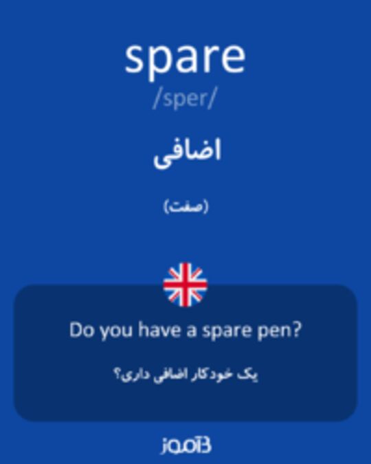  تصویر spare - دیکشنری انگلیسی بیاموز