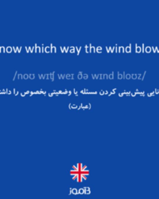  تصویر know which way the wind blows - دیکشنری انگلیسی بیاموز