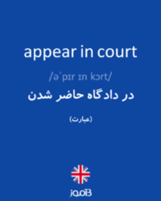 تصویر appear in court - دیکشنری انگلیسی بیاموز