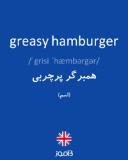  تصویر greasy hamburger - دیکشنری انگلیسی بیاموز
