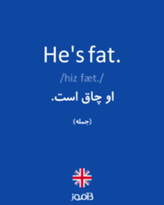  تصویر He's fat. - دیکشنری انگلیسی بیاموز