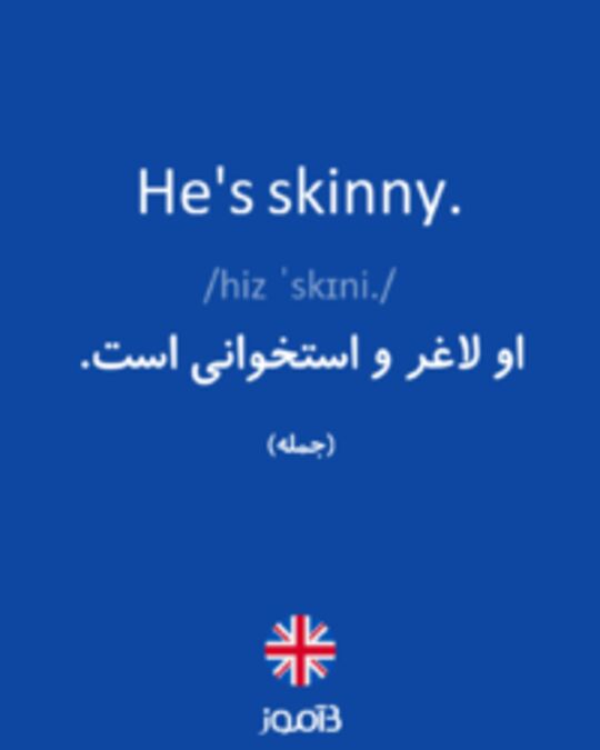  تصویر He's skinny. - دیکشنری انگلیسی بیاموز
