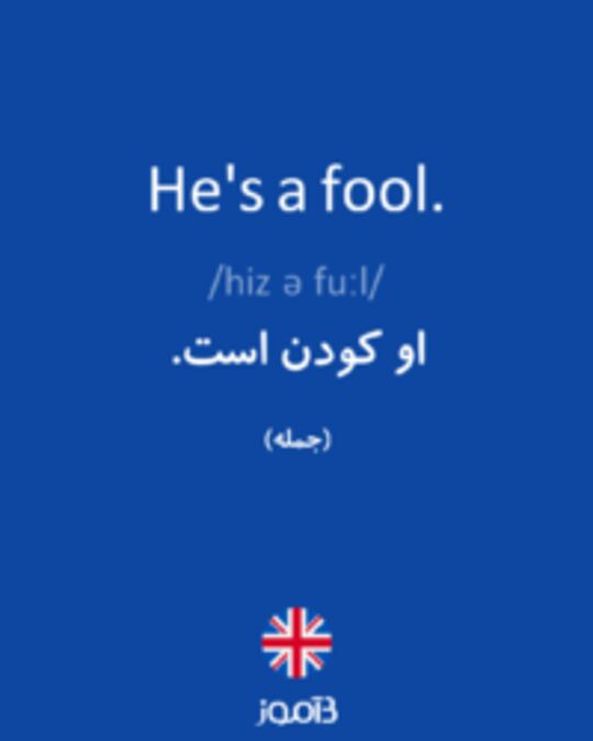  تصویر He's a fool. - دیکشنری انگلیسی بیاموز