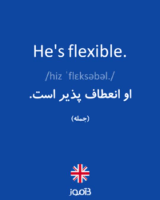  تصویر He's flexible. - دیکشنری انگلیسی بیاموز