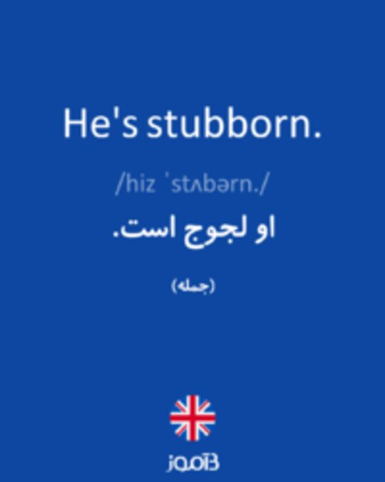  تصویر He's stubborn. - دیکشنری انگلیسی بیاموز