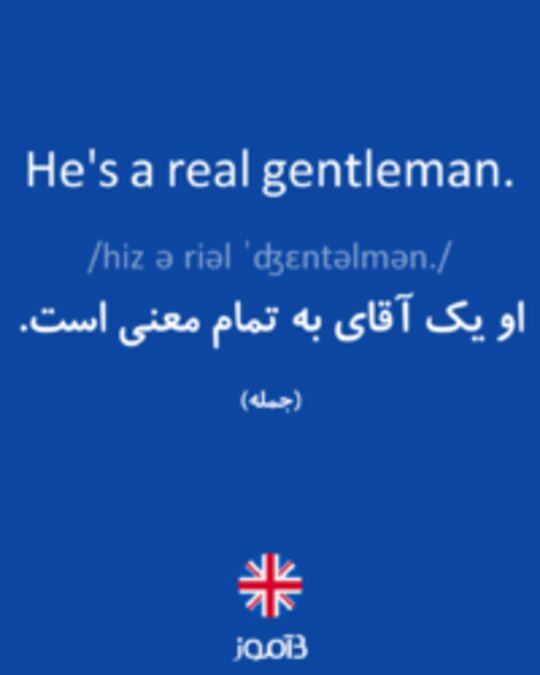  تصویر He's a real gentleman. - دیکشنری انگلیسی بیاموز