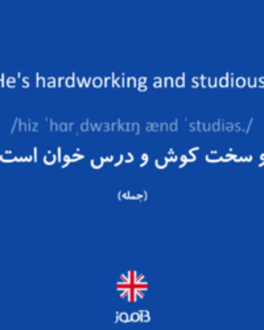  تصویر He's hardworking and studious. - دیکشنری انگلیسی بیاموز