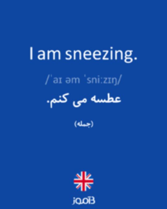  تصویر I am sneezing. - دیکشنری انگلیسی بیاموز
