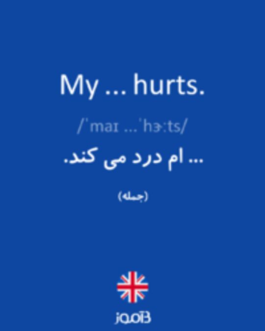  تصویر My ... hurts. - دیکشنری انگلیسی بیاموز