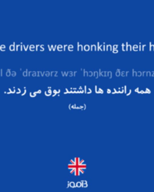  تصویر All the drivers were honking their horns. - دیکشنری انگلیسی بیاموز